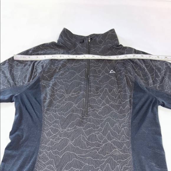 Paradox Pullover Merino Wool Blend Base Layer 1/4 Zip Black Grey Women's Size S - Picture 10 of 14